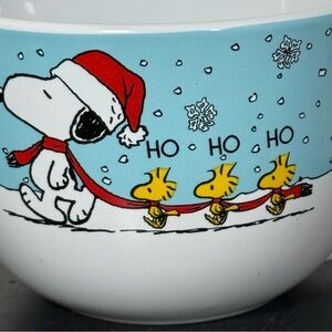 Peanuts Snoopy‎ Woodstock Holiday Christmas Soup Mug 24oz Cup Bowl Ho Ho Ho NEW